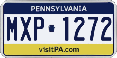 PA license plate MXP1272