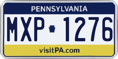 PA license plate MXP1276