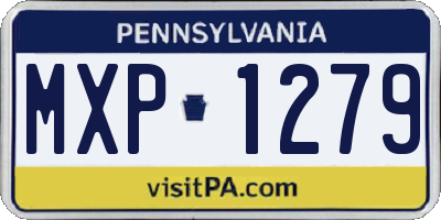 PA license plate MXP1279
