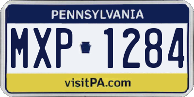PA license plate MXP1284