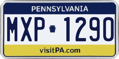 PA license plate MXP1290