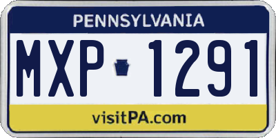 PA license plate MXP1291
