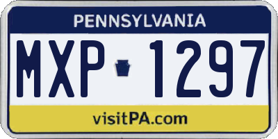 PA license plate MXP1297