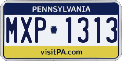 PA license plate MXP1313