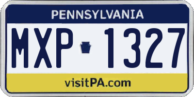 PA license plate MXP1327