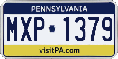 PA license plate MXP1379