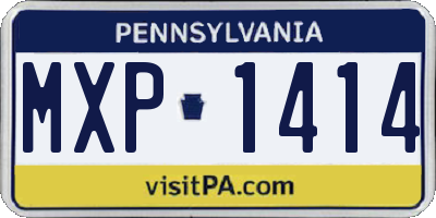 PA license plate MXP1414