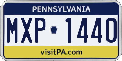 PA license plate MXP1440