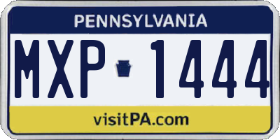 PA license plate MXP1444