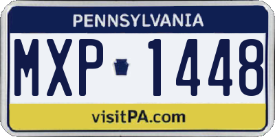 PA license plate MXP1448
