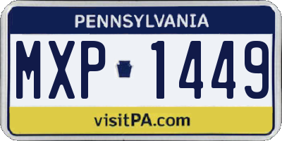 PA license plate MXP1449