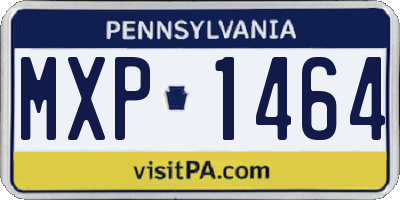 PA license plate MXP1464