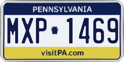 PA license plate MXP1469