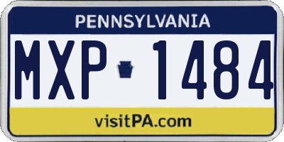 PA license plate MXP1484