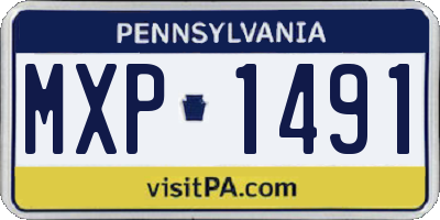 PA license plate MXP1491