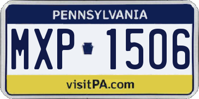PA license plate MXP1506