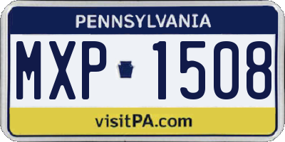 PA license plate MXP1508