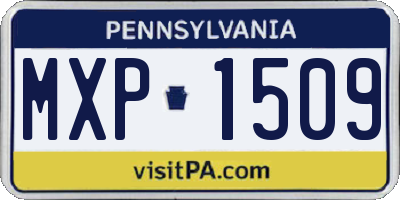 PA license plate MXP1509