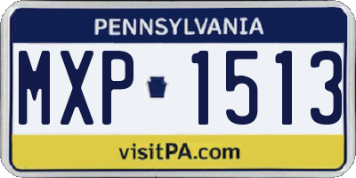 PA license plate MXP1513
