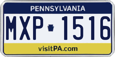 PA license plate MXP1516