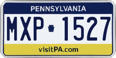 PA license plate MXP1527