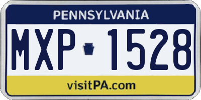 PA license plate MXP1528