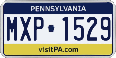 PA license plate MXP1529