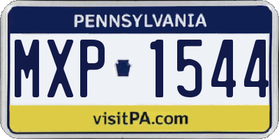 PA license plate MXP1544
