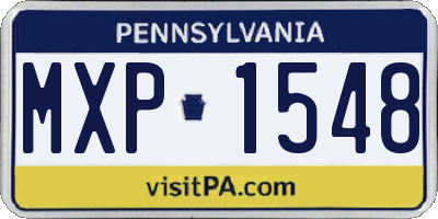 PA license plate MXP1548