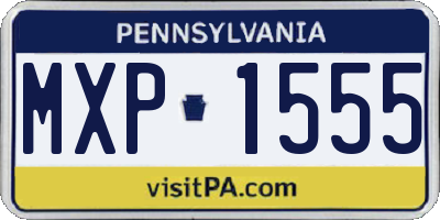 PA license plate MXP1555