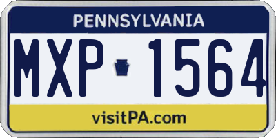 PA license plate MXP1564