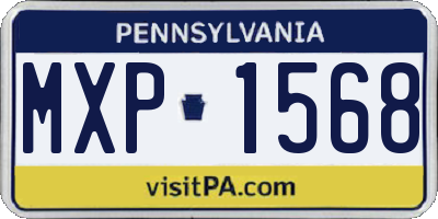 PA license plate MXP1568