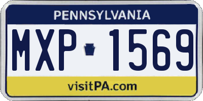 PA license plate MXP1569