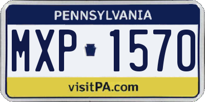 PA license plate MXP1570