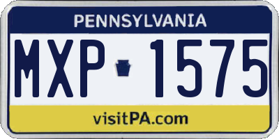 PA license plate MXP1575