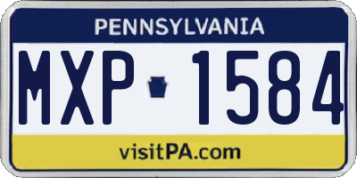 PA license plate MXP1584