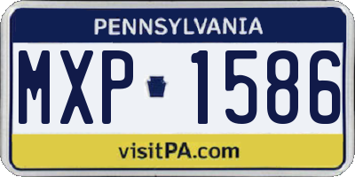 PA license plate MXP1586