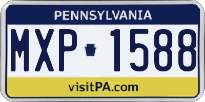 PA license plate MXP1588