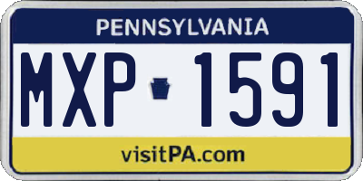 PA license plate MXP1591