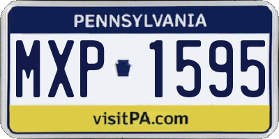 PA license plate MXP1595