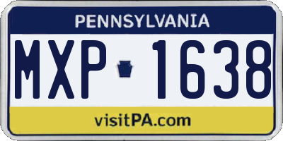 PA license plate MXP1638