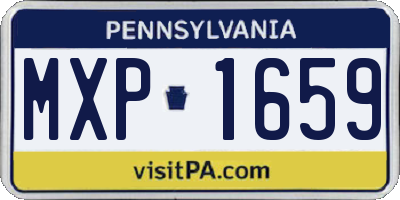 PA license plate MXP1659