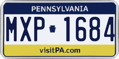 PA license plate MXP1684