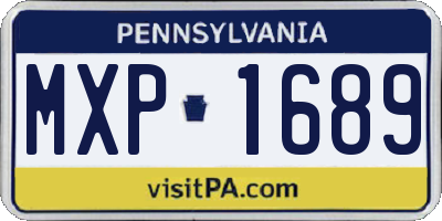 PA license plate MXP1689