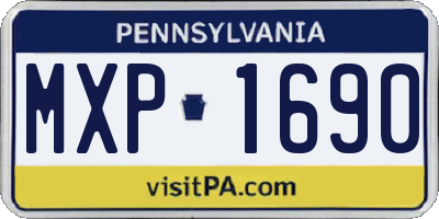 PA license plate MXP1690