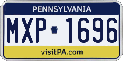 PA license plate MXP1696