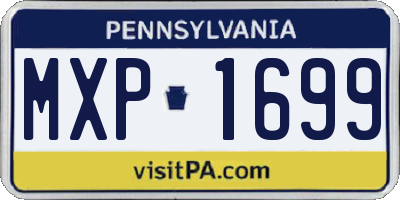 PA license plate MXP1699
