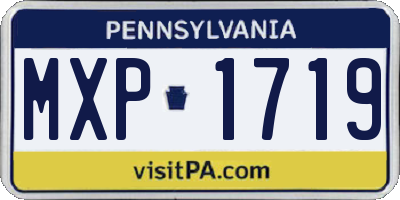 PA license plate MXP1719