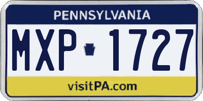 PA license plate MXP1727