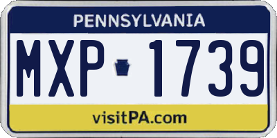 PA license plate MXP1739